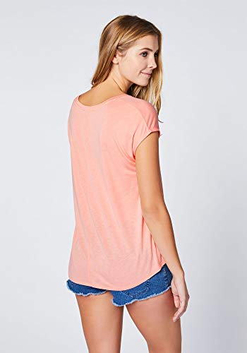 Chiemsee T-Shirt Camiseta, Colorete Albaricoque, Extra-Small para Mujer