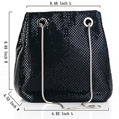 Chihu Elegante El bolso de Mujer para Llevar El Bolso De Mano Crossbody Monederos y Bolsos Con Correa(Negro)
