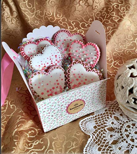 Chilly Cajas de regalo, Set de 12 cajas decorativas, pastel, galletas, golosinas, caramelos, baño bombas ducha jabones regalos para Navidad, fiesta, vacaciones, bodas (flor)