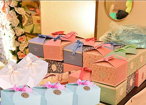 Chilly Cajas de regalo, Set de 12 cajas decorativas, pastel, galletas, golosinas, caramelos, baño bombas ducha jabones regalos para Navidad, fiesta, vacaciones, bodas (flor)
