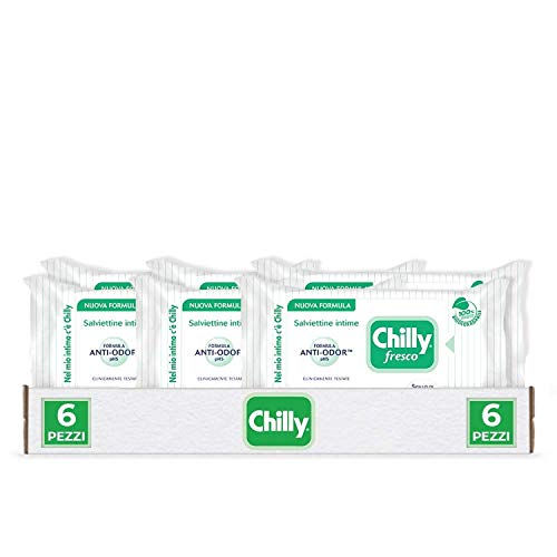 Chilly - Toallitas frescas, 6 paquetes de 12 toallitas