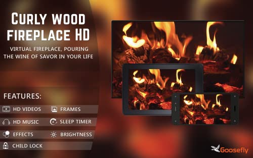 chimenea de leña rizada GRATIS: disfrute del ambiente tranquilo en su televisor 4K y dispositivos de fuego como fondo de pantalla y tema para la mediación y la paz
