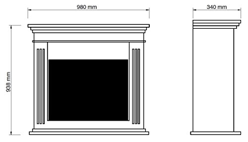 Chimenea eléctrica de pie completo de marco Elda y quemador Lucius Potencia 0 – 900 – 1800 W con efecto llama y Legni engomada Marco de DM blanco crema