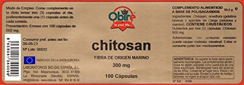 Chitosán 300 mg. 100 cápsulas.