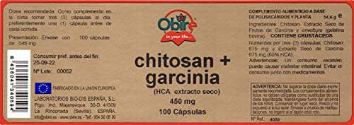 Chitosan & HCA-garcinia 450 mg. (ext. seco) 100 capsulas