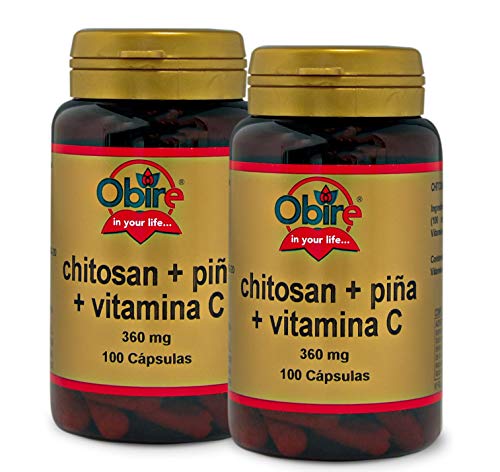 Chitosan + piña + vit. C. 360 mg. 100 capsulas (Pack 2 unid.)
