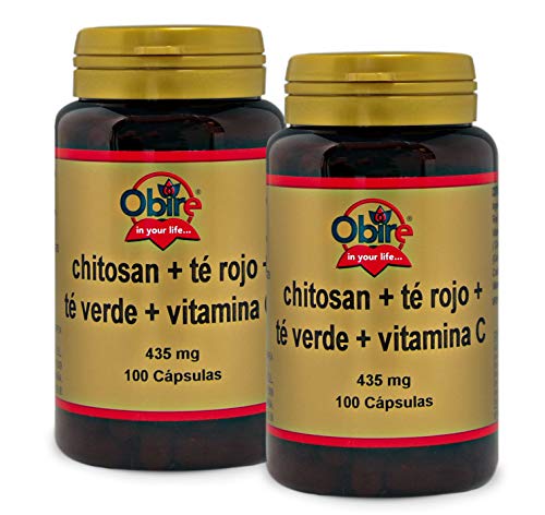 Chitosán + té rojo + té verde + C. 100 capsulas (Pack 2 unid.)