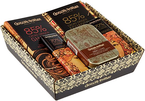 Chocolate Amatller - Chocolates variados en Cesta Regalo Orígenes 211g