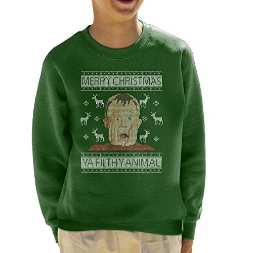 Christmas Home Alone Filthy Animals Knit Kid's Sweatshirt