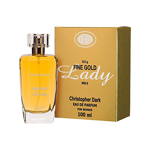 Christopher oscuro Fine dorado Lady Eau de Parfum Spray Natural para mujer, 100 ml