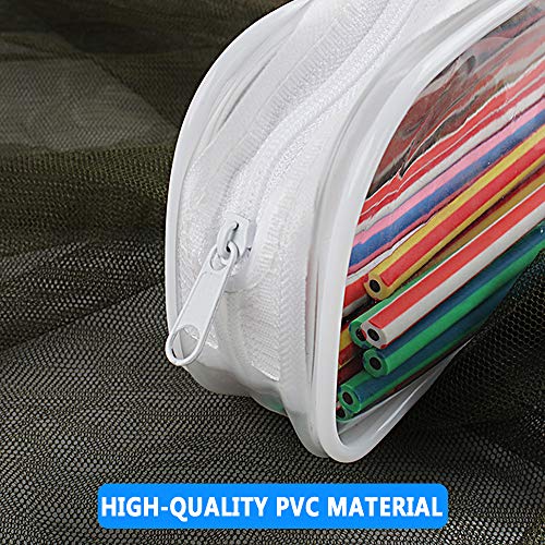 chudian 5pcs Estuche Transparente，Bolsas de Lápices con Cremallera Estuche de Lápices de Gran Capacidad Estuches escolares para Exámenes para Organizar Papelería Lápiz Pluma de Estudiantes
