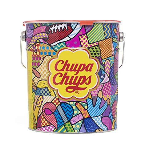 Chupa Chups Original, Caramelo con Palo de Sabores Variados, Lata de 150 unidades de 12 gr. (Total 1.800 gr.)