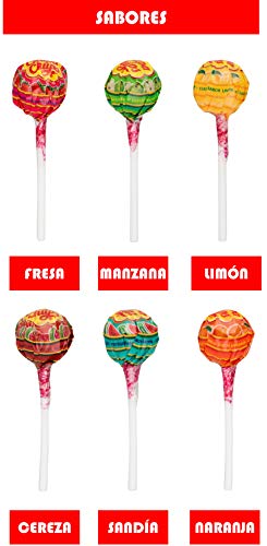 Chupa Chups Original, Caramelo con Palo de Sabores Variados, Mega Chups de 10 unidades de 12 gr. (Total 120 gr.)