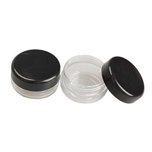 Chytaii 3pcs Polvo Recipiente Caja Contenedor Botes Vacía Transparente para Cosmética Polvo con Tapas de Tamiz Portátil Viaje Multifuncional 50g