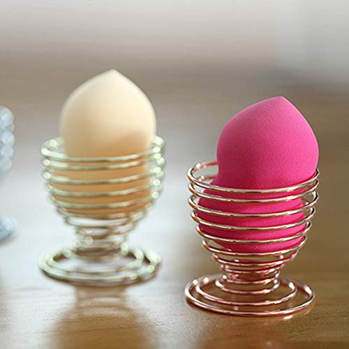 Cikuso 1 Pieza Sostenedor Licuadora de Esponja de Maquillaje de Belleza Soporte Estante de Secado, Soporte de Esponjas de Maquillaje,Organizador de Maquillaje Oro Rosa