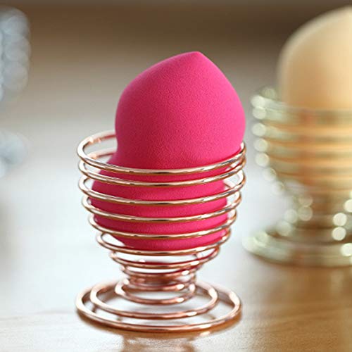 Cikuso 1 Pieza Sostenedor Licuadora de Esponja de Maquillaje de Belleza Soporte Estante de Secado, Soporte de Esponjas de Maquillaje,Organizador de Maquillaje Oro Rosa