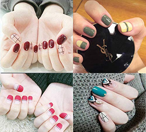 CINEEN Francés uñas Pegatinas Manicura Uñas Pegatinas de Smile línea guía línea guía pegatinas Nail Art Tips de maquillaje 24 pcs/Set