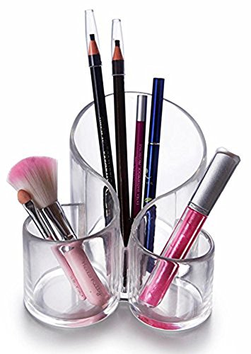 CINEEN Make Up Guardar acrílico – Organizador cosmético Pinceles Set Soporte Lápiz Soporte Vasos de Plástico Para Maquillaje y Maquillaje