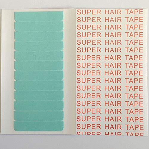 Cinta de extensión de pelo a prueba de agua doble cara cinta super fina profesional azul para la piel trama pelo extensiones adhesivos 60 unidades/lote 5 hojas 0,8 cm x 4 cm