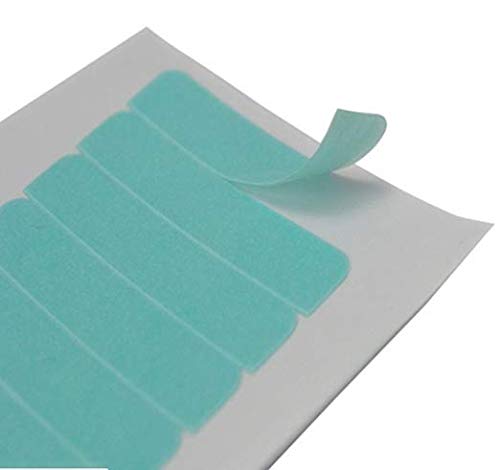 Cinta de extensión de pelo a prueba de agua doble cara cinta super fina profesional azul para la piel trama pelo extensiones adhesivos 60 unidades/lote 5 hojas 0,8 cm x 4 cm