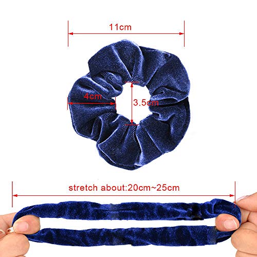 Cintas para Pelo,Colorful Velvet Hair Scrunchies, Scrunchies de Terciopelo Pelo Bandas Elásticas de Pelo Gomita de Terciopelo Bandas，20 Piezas