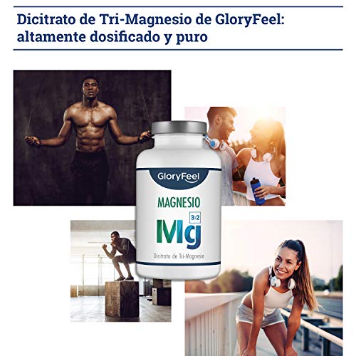 Citrato de Magnesio - 200 Cápsulas Veganas - 2400mg que Proporciona 380mg Alta Dosis de Magnesio Elemental - Alta Dosificación y Alta Bioactivdad - Fabricado en Alemania