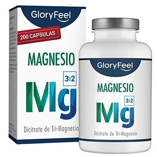 Citrato de Magnesio - 200 Cápsulas Veganas - 2400mg que Proporciona 380mg Alta Dosis de Magnesio Elemental - Alta Dosificación y Alta Bioactivdad - Fabricado en Alemania