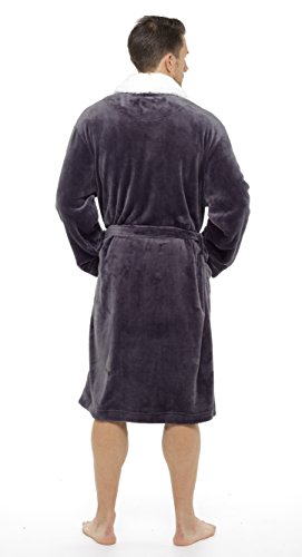 CityComfort Albornoz Hombre con Capucha Suave Bata (M/L, Carbón)