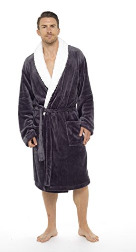 CityComfort Albornoz Hombre con Capucha Suave Bata (M/L, Carbón)