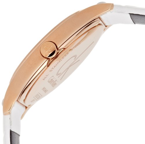 CK K2U236K6 - Reloj de Cuarzo para Mujer, Correa de Cuero Color Blanco