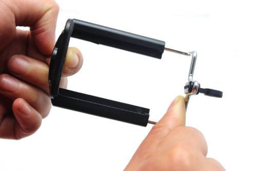 Ckeyin®; 1/4 soporte ajustable con tornillo universal para móviles para trípode o Selfie Stick / Palo para Selfies (Ancho: 5.5-8.5 cm)