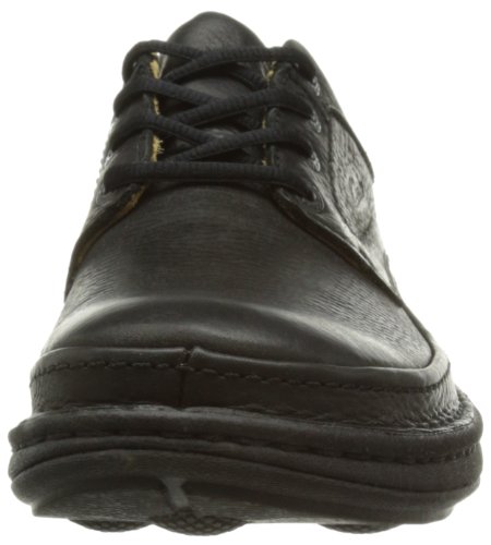Clarks Nature Three - Zapatos con cordones Derby para hombre, Black Leather, 42.5