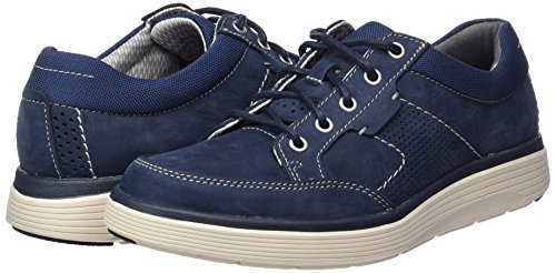 Clarks Un Abode Lace, Zapatos de Cordones Derby para Hombre, Azul (Navy Nubuck), 44 EU