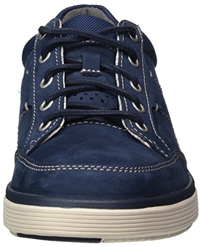 Clarks Un Abode Lace, Zapatos de Cordones Derby para Hombre, Azul (Navy Nubuck), 44 EU