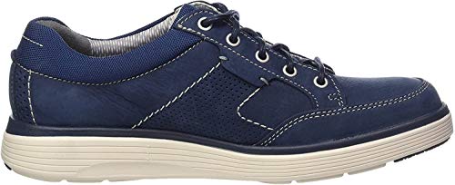 Clarks Un Abode Lace, Zapatos de Cordones Derby para Hombre, Azul (Navy Nubuck), 44 EU