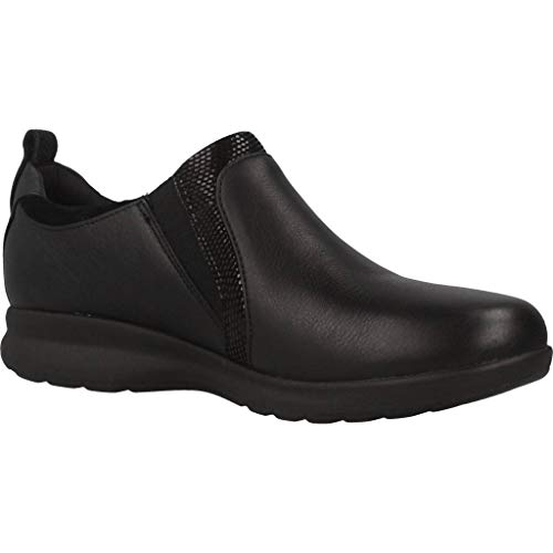 Clarks Un Adorn Zip, Mocasines, Negro (Black Combi-), 41.5 EU