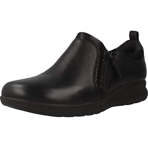 Clarks Un Adorn Zip, Mocasines, Negro (Black Combi-), 41.5 EU