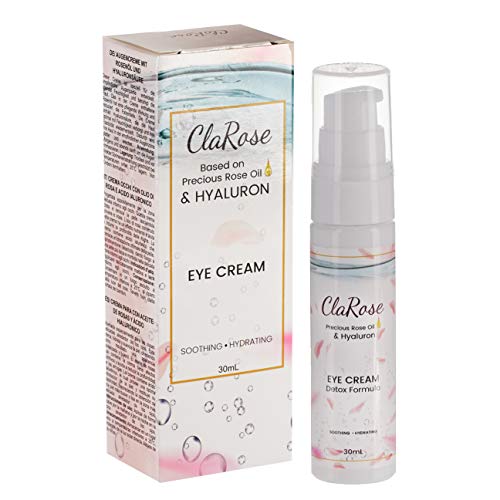 ClaRose Hyaluronic acid Anti-Ageing Face Kit with 100% Natural Rose oil - Face Serum 20ml and Eye Cream 30ml