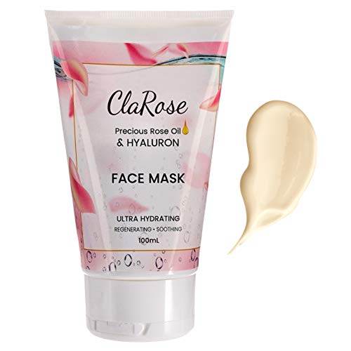 ClaRose Hyaluronic acid Regenerating Face Mask with 100% Natural Rose oil; 100ml