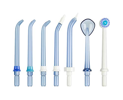 Clean Pulse One - Irrigador bucal - Higiene Dental Profesional 10 Niveles de presión, 7 Boquillas con estuche y Depósito 600 ml. Recomendado por dentistas y médicos especialistas