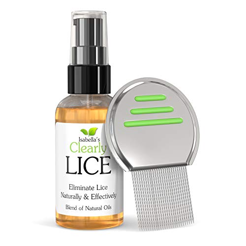 Clearly LICE, Poderoso Tratamiento de Aceites Naturales. Eliminación Comprobada de Piojos y Liendres. Sin Químicos Fuertes ni Toxinas. Removedor y Repelente con Peine de Metal GRATIS.