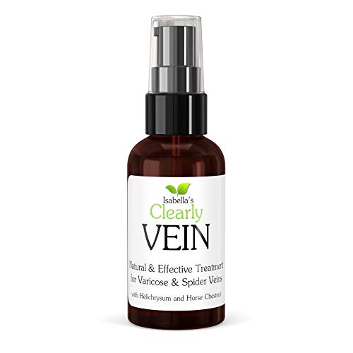Clearly VEIN - el Mejor Tratamiento Natural para Varices y Arañas Vasculares. Mejora la Circulación Sanguínea con Aceites Terapéuticos con Castaño de Indias, Helicriso, Jengibre.