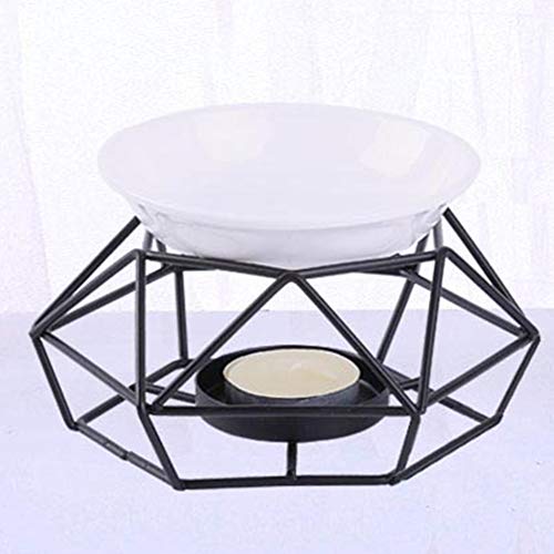 Cleme Difusor Aroma Manualidades Decoración para el hogar Regalos Hierro para Interiores Vela Negra Yoga SPA Aromaterapia Quemador Aceite