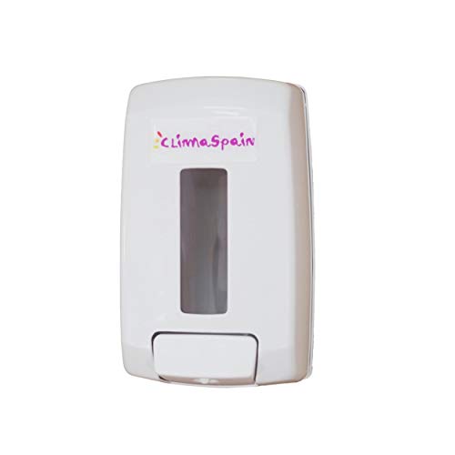 ClimaSpain - Dispensador de Gel Hidroalcoholico Manual · Dosificador de Jabon en Pared de 1'1 L · Dispensador de Desinfectante Manos con Sistema de Cierre con Llave