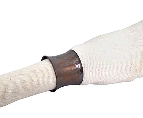 Clinica de Algodón Juego de 12 Metal Servilleteros de mesa marrón, anillos servilleteros para fiesta de navidad, Bodas, Fiestas, Uso Diario y cenas