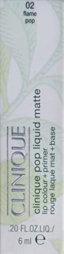 Clinique Pop Liquid Matte Lip Colour + Primer #02-Flame Pop 6 Ml 1 Unidad 100 g