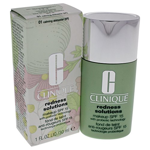 Clinique Redness Solutions Makeup SPF 15#01 base de maquillaje Crema 30 ml - Base de maquillaje (Crema, Alabaster, Piel mixta, Piel seca, Piel grasosa, Mujeres, E, 30 ml)