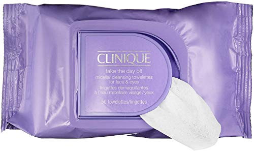 Clinique Take The Day Off micelar Cleansing towlettes for Face & Eyes paño de limpieza, 50 unidades)