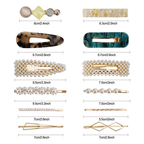 Clips de Perlas, Moda Barrettes Accesorios para el Cabello para las Mujeres 20Pcs Perla Horquilla Headwear, para Damas y niñas cumpleaños, San Valentín, Regalos