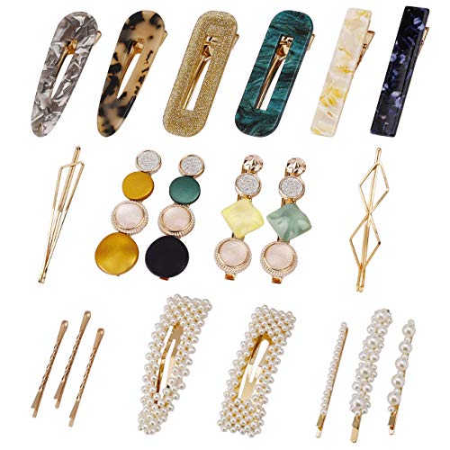 Clips de Perlas, Moda Barrettes Accesorios para el Cabello para las Mujeres 20Pcs Perla Horquilla Headwear, para Damas y niñas cumpleaños, San Valentín, Regalos